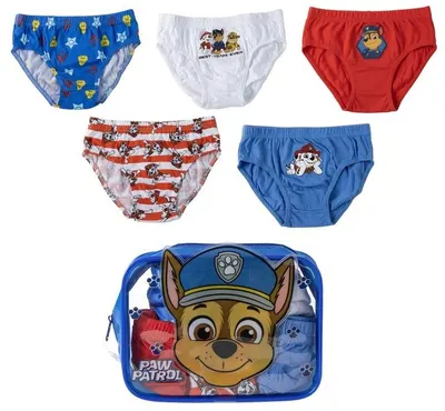 Chiloți pentru copii Cerda - Paw Patrol, 5 bucăți, cu penar, 4-5 ani