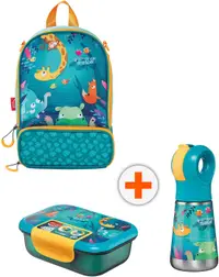 Set geantă termo, sticlă și cutie Maped Picnik Miniz - Jungle Fever