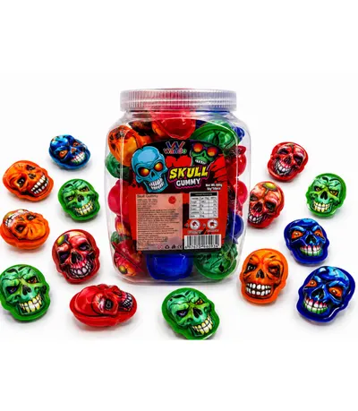 Jeleu Gummy Candy Skull 10 Gr (50 Buc/Bol) En-gross