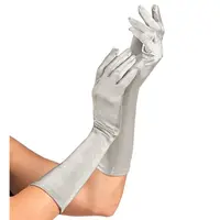 Manusi lycra satin argintii