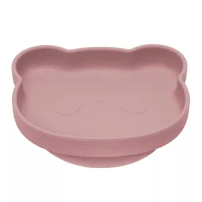 Farfurie din silicon The Little Bear +6 luni Old Rose, 1 bucata, Appekids
