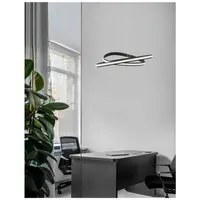 Lampa suspendata ARIES Dimabil Nisipiu Negru Aluminiu & Acrylic LED 48 Wat 230 Volt 2363Lm 3000K IP20
