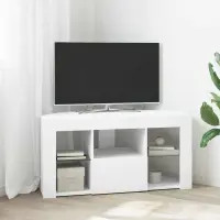 vidaXL Șifonier LED pentru TV colțar 100 x 40 x 50 cm Alb