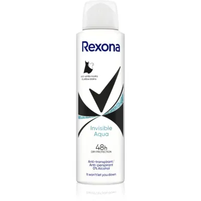 Rexona Invisible Aqua spray anti-perspirant impotriva petelor albe si galbene 150 ml