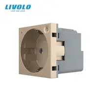 Modul priza simpla Schuko, inteligenta ZigBee, control aplicatie Auriu