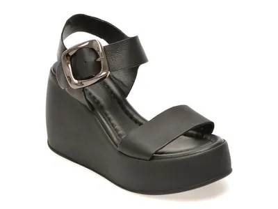 Sandale GRYXX negre, 5001729, din piele naturala
