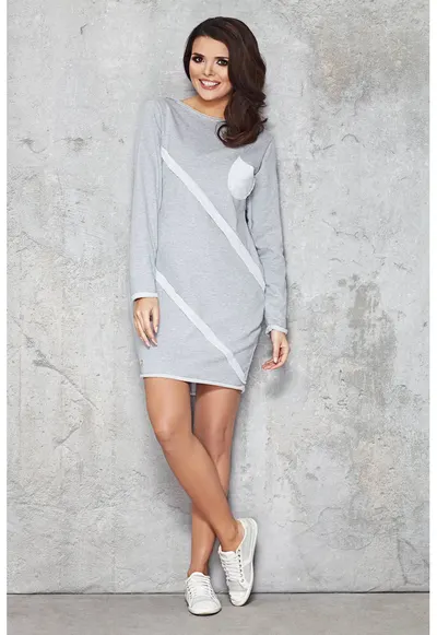 Rochie dama Bumbac - M069 - Gri