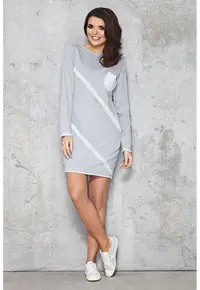 Rochie dama Bumbac - M069 - Gri -