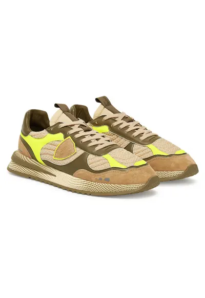 Tenisi barbati Fancy Resau Neon_Militaire Jau - multicolor - textil