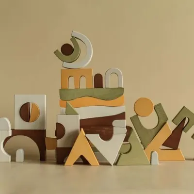 Jucarie din lemn - Blocuri puzzle