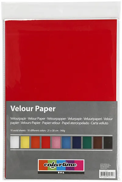 Hartie piele intoarsa pentru decor Creativ Company - format A4, 10 coli