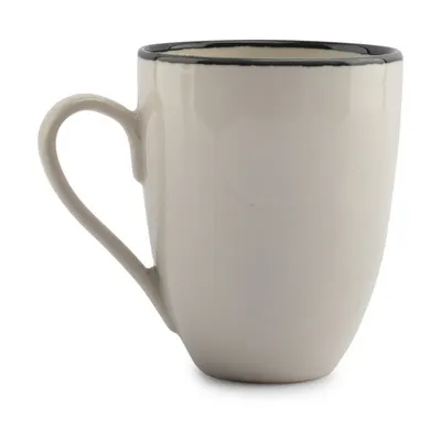 Cană neagră/crem din gresie ceramică 350 ml Gravel – ONA