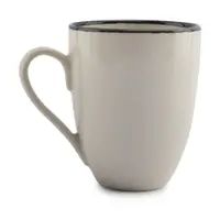 Cană neagră/crem din gresie ceramică 350 ml Gravel – ONA