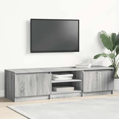 vidaXL Comodă TV, gri sonoma, 140x40x35,5 cm, lemn prelucrat
