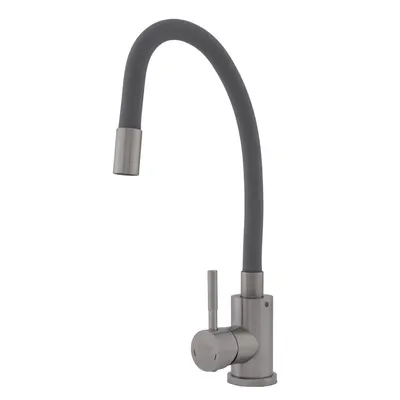 FB-011 Ref Grey – Baterie bucătărie SUS 304 cu pipă flexibilă gri VITAL FLOW