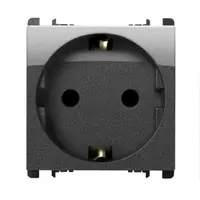nea - Priza Germana, 2P+T 16A-250V, 2 mod, culoare Otel inchis