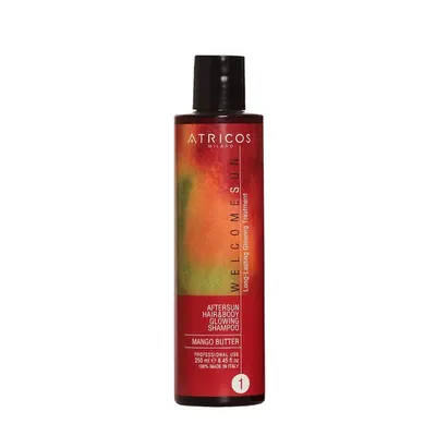 Șampon după Expunerea la Soare pentru Păr și Corp cu Unt de Mango Atricos Aftersun Hair & Body, 250 ml