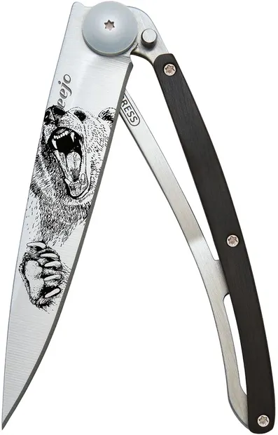 Cuțit de buzunar Deejo Ebony - Grizzly, 37 g