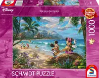 Puzzle Schmidt din 1000 de piese - Mini și Mickey în Hawaii