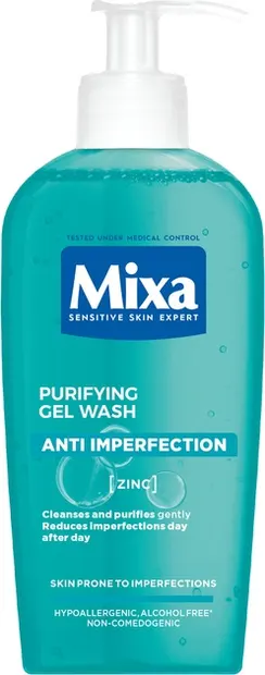Gel de curatare pentru ten gras si sensibil cu imperfectiuni, 200ml, Mixa