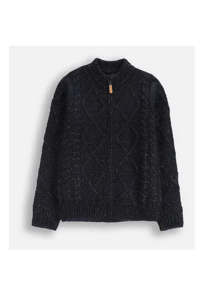 Cardigan uni cu fermoar