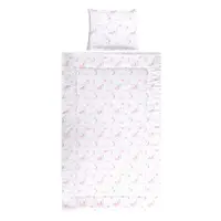 Set lenjerie de pat Lorelli Cosy Ranforce ink Moons And Stars 3 piese