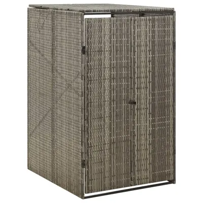 Gossi magazie de pubela cu roti, gri, 70x80x117 cm, poliratan