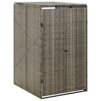 Gossi magazie de pubela cu roti, gri, 70x80x117 cm, poliratan