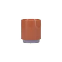 Ceașcă portocalie/mov din gresie ceramică 130 ml Duo – ONA