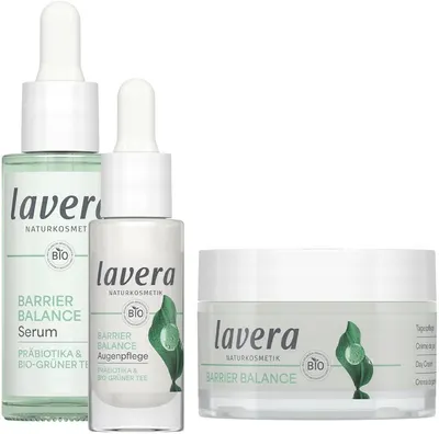 Lavera Barrier Balance Set - Cremă de zi, ser și cremă de ochi, 50 + 30 + 15 ml