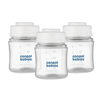 Set 3 recipiente pastrare lapte matern 120 ml