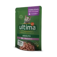 Hrana umeda pisici, Ultima Cat, Adult Sterilizat Fit & Delicious Curcan, 85 g