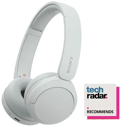 Căști wireless cu microfon Sony - WH-CH520, albe