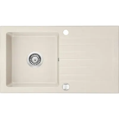 Chiuveta bucatarie compozit cu picurator bej mat 76 cm Deante Zorba