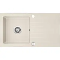 Chiuveta bucatarie compozit cu picurator bej mat 76 cm Deante Zorba
