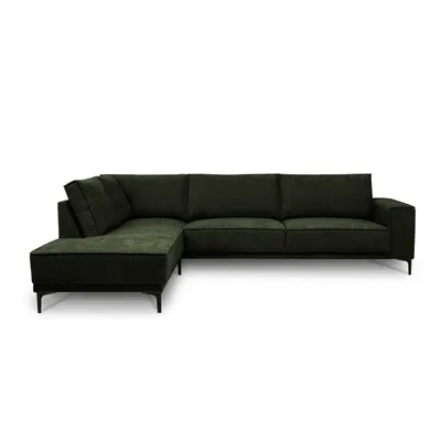 Colțar verde cu tapițerie din chenille (cu colț pe partea stângă/în formă de ”L”) Copenhagen – Scandic