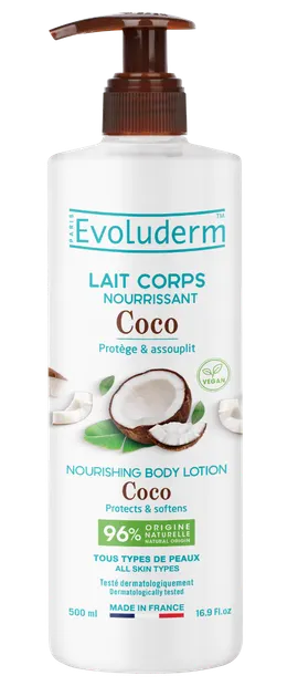 Lapte de corp hranitor Coco, 500ml, Evoluderm