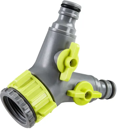Prelungitor cu două prize Gardex - Luxe GX, 3/4", cu regulator