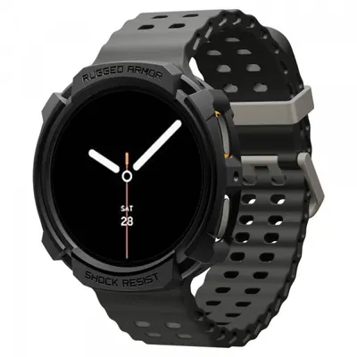 Husa Spigen Rugged Armor pentru Samsung Galaxy Watch9 / Watch8 44mm, Neagra Mata ACS10006