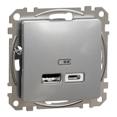 Sedna Design, Priza incarcare USB A+C, 2.4A, aluminiu