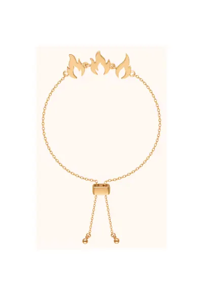 Bratara cu lant placat cu aur Flame