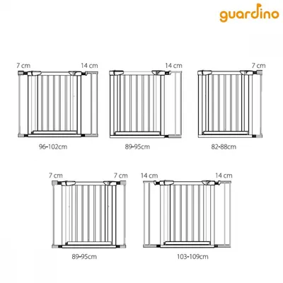 Extensie poarta de siguranta pentru copii Guardino 14 cm metal alb 700012