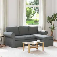 vidaXL Canapea Gri închis 195 x 138 x 80 cm țesătură