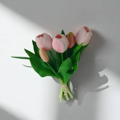 Buchet artificial Morello - Lalele, 5 fire