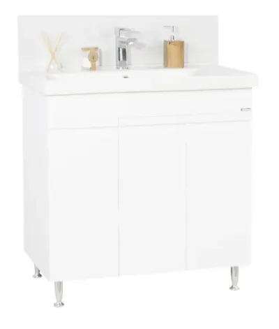 Set Baza front MDF si Lavoar seria 786, 80 cm, alb