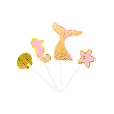 Cake Topper tort Scoică roz cu perlă