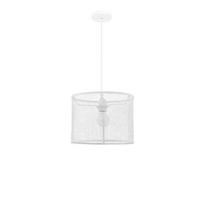 Lampa suspendata NET Alb Aluminiu Alb Fabric Wire LED E27 1x12 Wat 230 Volt IP20 Fara bec