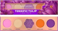 Profusion Cosmetics Paletă de farduri de pleoape Blooming Hues, Terrific Tulip, 5 culori