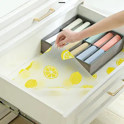 Folie din silicon pentru sertare, 45 x 200 cm, Lemons