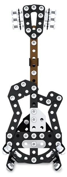 Constructor metalic MetalCraft - Mini chitară GL, neagră